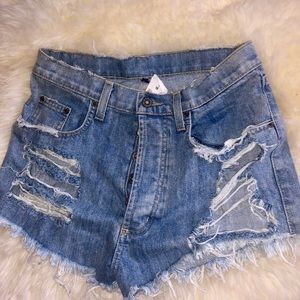 NWT LF high waisted denim shorts